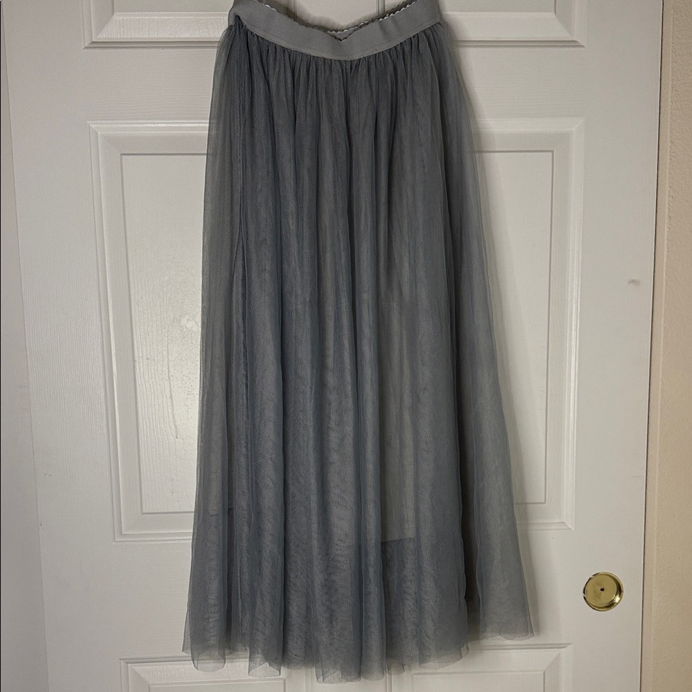 SHEIN Gray Maxi Tulle Skirt